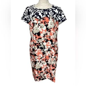 Hugo Boss Donisa Stretch Woven Floral Sheath Dress
